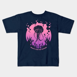 Beauty Can't Be Touched Retro Jellyfish Kids T-Shirt